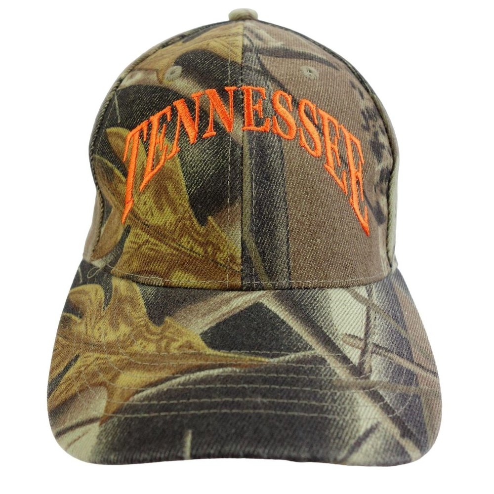 UT Tennessee Orange Embroidered Strap Back Camouflage Baseball Hat